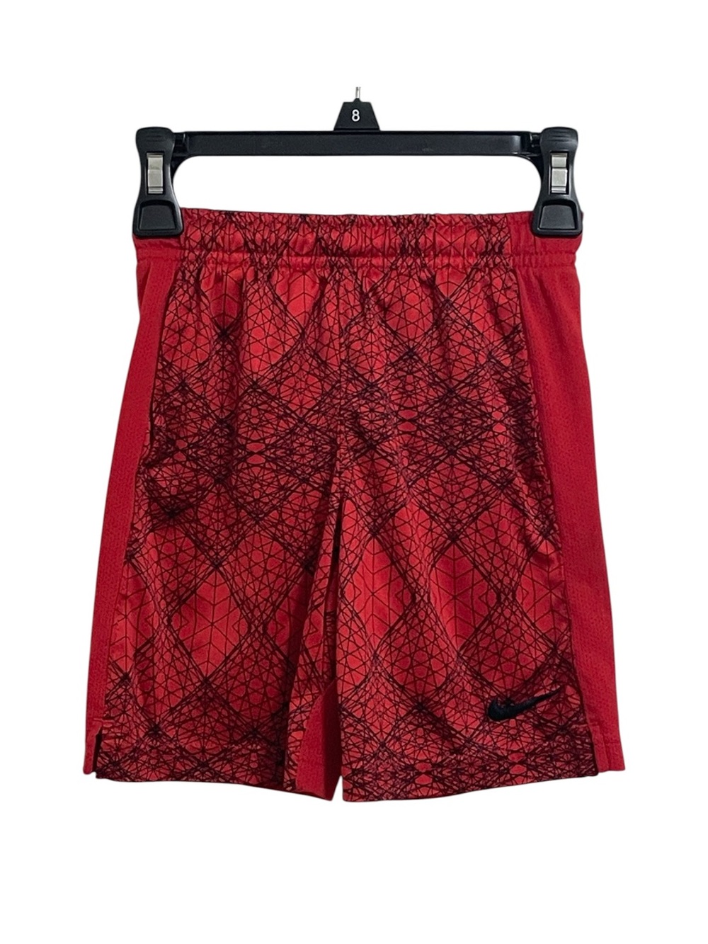 Nike Red Shorts with Black Graphic Print